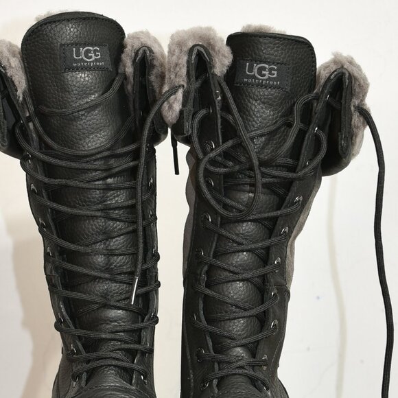 Black/Gray UGG Ladies' Adirondack Tall Boot III - Picture 13 of 14